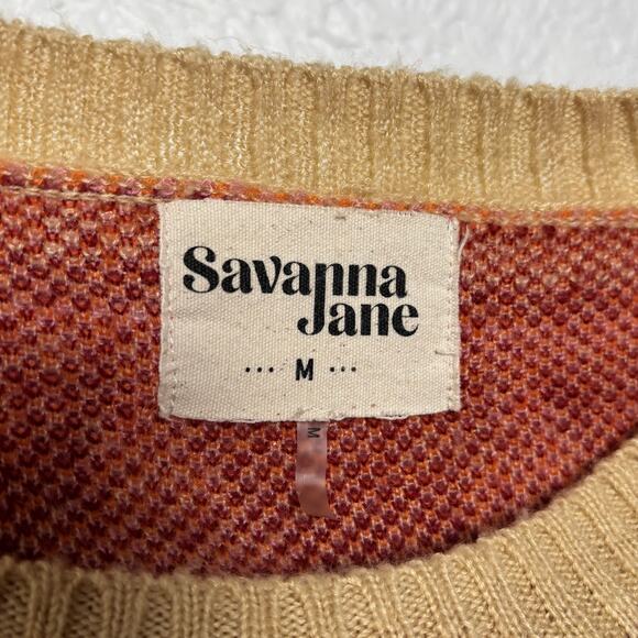 Savanna Jane Nordic Fair Isle Sweater Cozy Size Medium - Picture 3 of 4